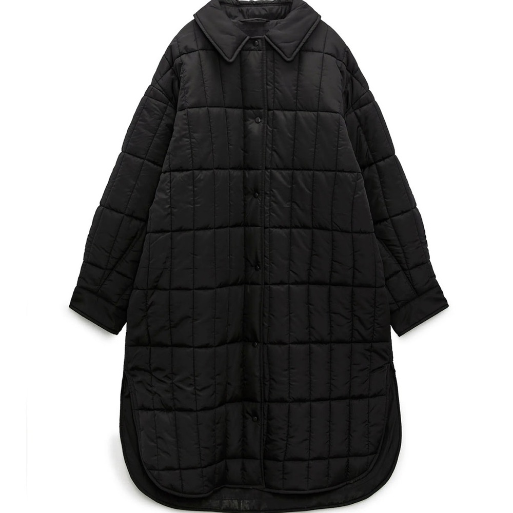 Zara Women’s Black Water Repellent Puffer Coat | SZ XS